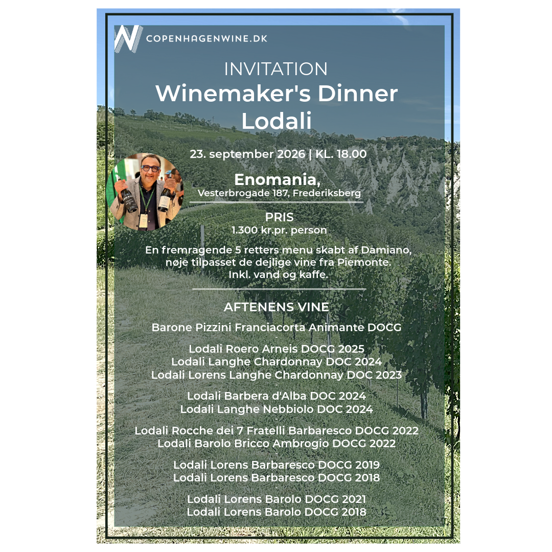 Winemaker's Dinner - Lodali - Enomania - 23. september 2026 kl. 18.00