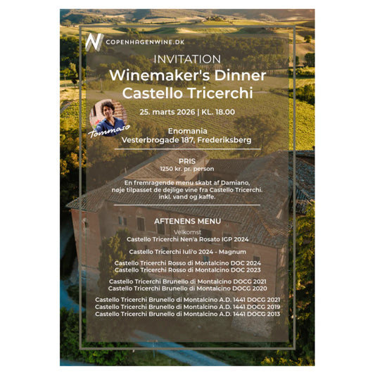 Winemaker's Dinner - Castello Tricerchi - Enomania - 25. marts 2026 kl. 18.00